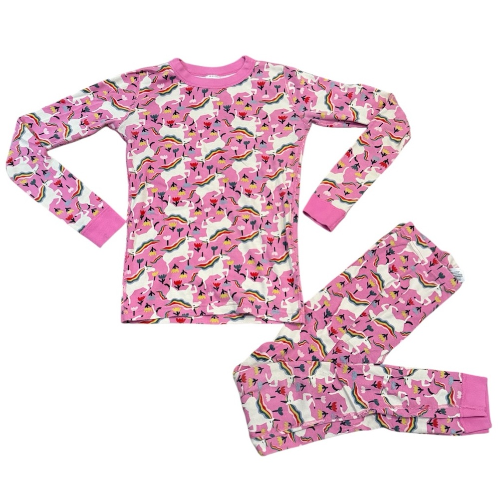 Hanna Andersson Pink Unicorn Organic Cotton Pajamas – Size 14 / 160 cm